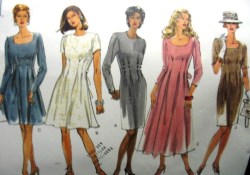 1593 EZ VOGUE TAPER-FLARE DRESS LENGTHS TIE OR NOT PATTERN 12-22
